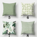 Axyaa Green Plaid Avocado Pillowcase Square Sofa Cushion Cover