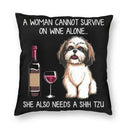 Axyaa Alaskan Malamute Wine Red Dog Pillowcase - Luxury Home Decor