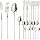 Axyaa 24pc Stainless Steel Christmas Tableware Set - Western Steak Knife Fork Spoon