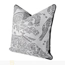 Axyaa Luxe Linen Embroidered Abstract Pillow Set for Sofas and Beds