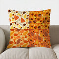 Axyaa Autumn Leaves Pattern Pillow Cover for Sofa, Bedroom, Car