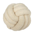 Axyaa Red Knot Pillow Ball: Handmade Soft Round Decorative Plush Cushion