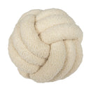 Axyaa Red Knot Pillow Ball: Handmade Soft Round Decorative Plush Cushion