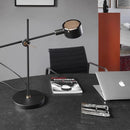 Axyaa Black/Red Metal LED Table Lamp, Adjustable Nordic Modern Design
