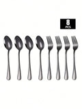 Axyaa Stainless Steel Fork and Spoon Set - Ideal for Home, Restaurant, Wedding, Party