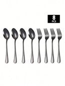 Axyaa Stainless Steel Fork and Spoon Set - Ideal for Home, Restaurant, Wedding, Party