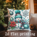 Axyaa Christmas Pillow Covers - Festive Print Pattern for Sofa, Bedroom, Car