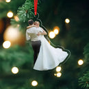 Axyaa Custom Acrylic Photo Ornament Couple Gift Personalized Christmas Family Decor