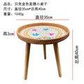 Axyaa Handmade Rattan Shells Coffee Table - Nordic Style Home Decoration