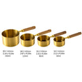 Axyaa Stainless Steel Measuring Spoon Set with Wooden Handle