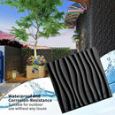 Axyaa 3D PVC Wall Panels for Indoor & Outdoor Decor, Pack of 12, Black & White