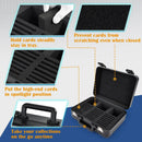 Axyaa Aluminum Trading Card Case with Individual Slots and TSA Locks