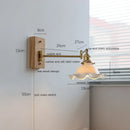 Axyaa Flower Ceramic LED Wall Light with Copper Arm, Modern Design Fixtures