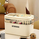 Axyaa 3-Tier Transparent First Aid Organizer Box with Lockable Pill Case