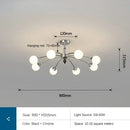Axyaa Nordic Light Luxury Chandelier Modern Dining Room Bedroom Warm Lamps