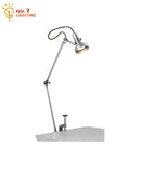 Axyaa Swing Arm Table Lamp LED Bedroom Bedside Retro Desk Light for Study Reading