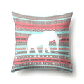 Axyaa Elephant Pattern Polyester Cushion Cover 45x45cm Home Decor Square Pillowcase