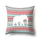 Axyaa Elephant Pattern Polyester Cushion Cover 45x45cm Home Decor Square Pillowcase