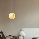 Axyaa Spanish Marble Small Pendant Lamp: Modern Stone Hanging Chandelier for Home Décor