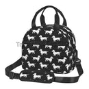 Dachshund Print Insulated Lunch Bag by Axyaa - Waterproof Thermal Tote with Adjustable Strap