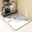 Axyaa Diatom Ballet Kitchen Drain Mats for Tableware and Coffee Machine