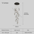 Axyaa LED Villa Duplex Chandelier - Minimalist Style Small Pendant Light