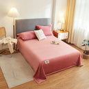 Axyaa Cloud Mink Blanket - Solid Color Fleece Nap Blanket with Simple Hemming