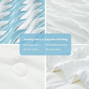 Axyaa Seersucker Plaid Queen Comforter, Reversible Lightweight Cooling Blanket