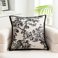 Axyaa Chenille Flower Pillow Cover 45X45 - European Style Decor for Home