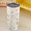 Axyaa Puppy Stainless Steel Thermos Tumbler with Straw - 500ML Thermal Drinkware Bottle
