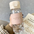 Axyaa 500ml Clear Leakproof Water Bottle with Straw - Portable for Travel & Office