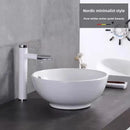 Axyaa Ceramic Pedestal Washbasin Set - Round Balcony & Bathroom Models, Faucet Excluded