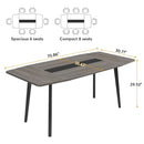 Axyaa Industrial Wood Dining Table, Seats 6-8, 70.8" with Metal Legs