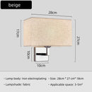 Axyaa LED Wall Lamp with Switch - Nordic Style Fabric Reading Light for Home Decor