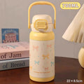 Axyaa Bow Thermo Water Bottle: Cute Design, Portable Handle, Double Drinking, Thermal Bottle