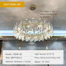 Axyaa Crystal Chandelier: Elegant LED Pendant Light for Luxury Dining Living Kitchen Bedroom