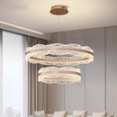 Axyaa Modern Crystal Chandelier LED Ceiling Lamp for Living Room Indoor Lighting