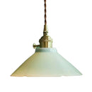 Axyaa Celadon Ceramic Pendant Light: Modern Brass Hanging Fixture for Kitchen, Bedroom, Hallway