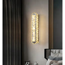 Axyaa Crystal Wall Lamp: Modern High-Grade Living Room Bedroom Bedside Light