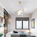 Axyaa LED Glass Ball Chandelier Earth Pendant Lamp - Artistic Circular Hanging Lights
