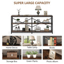 Axyaa Industrial 3-Tier Sofa Table - 70.9" Long Console Behind Couch Table