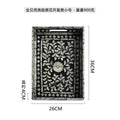 Axyaa Square Light Luxury Black Tray for Home Decor and Organization