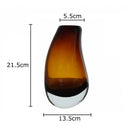 Modern Hydroponic Glass Vase by Axyaa - Minimalist Desk Decoration and Floral Arrangement
