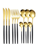 Axyaa 12pc Stainless Steel Cutlery Set - Knife, Fork, Spoon