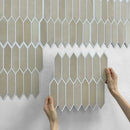 Axyaa Long Hexagon Peel and Stick 3D Wall Panels - Set of 10
