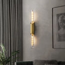 Axyaa Copper Wall Lamp Industrial Style Glass Strip Indoor Lighting