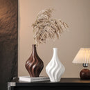 Axyaa Ceramic Threaded Vases for Table Decor & Flower Arrangements