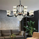 Axyaa Modern Crystal Chandelier Hanging Lamp for Luxury Home Lighting