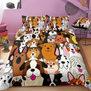 Axyaa Dog Lover Duvet Cover Set for Kids Bedroom Decor