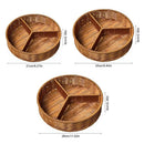 Axyaa Round Handwoven Rattan Basket with 3 Grids, 21/25/28cm